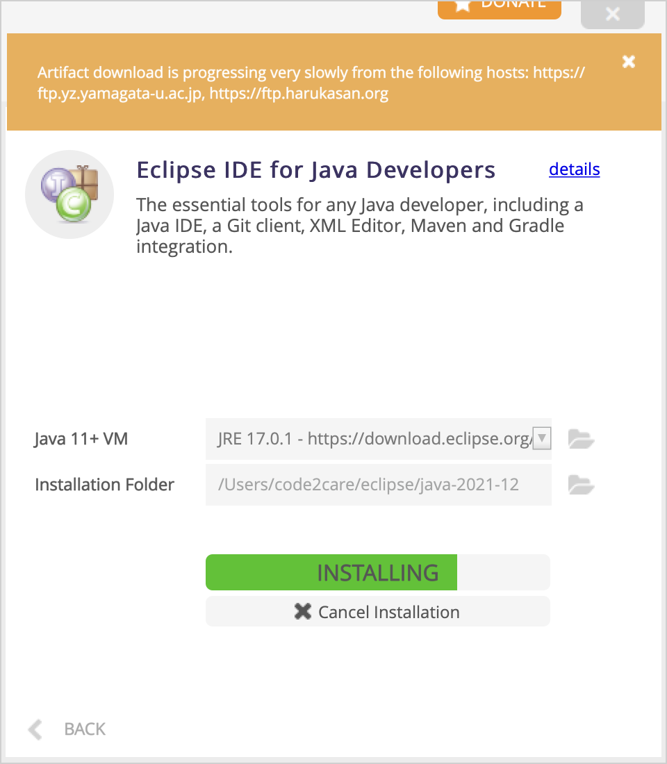 Eclipse IDE for Java Developers - M1 Mac